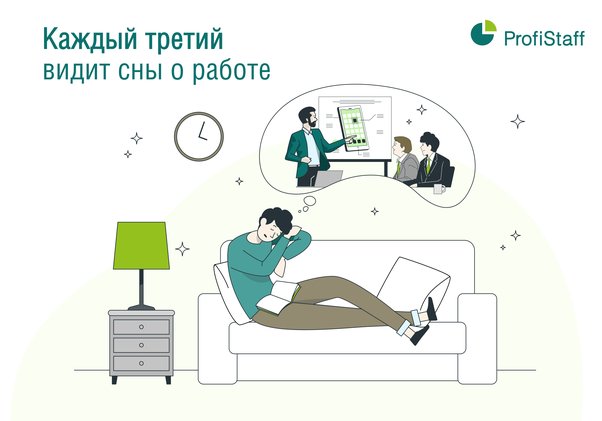 Каждый третий видит сны о работе